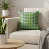 Handcrafted Light Green Cushion Cover – 16"x16", Premium Poly Cotton