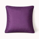 Machine-Crafted Deep Purple Cushion Cover – 16"x16" | Circular Embroidered Design | Premium Poly Channel Fabric