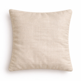 Hand Crafted Cushion Cover – Beige | 16"x16" | Poly Cotton | Textured Panel Design