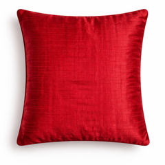 Hand Crafted Cushion Cover – Maroon | 12"x12" | Poly Cotton | Textured Panel Design