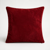 Hand Crafted Cushion Cover – Maroon | 16"x16" | Poly Cotton Fabric | Stone Work Floral Design