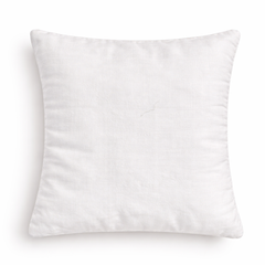 Hand Crafted Cushion Cover – Cream | 16"x16" | Poly Cotton | Textured Panel Design