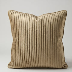 Fabric Crafted Cushion Cover – Bronze | 16"x16" | Poly Cotton Foam Fabric | Premium Ribbed Texture Design