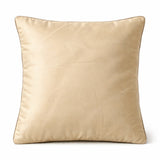 Fabric Crafted Cushion Cover – Gold | 12"x12" | Poly Cotton Fabric | Premium Woven Panel Design