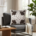 Handcrafted Cushion Cover – Cream | 16"x16" | Floral Embroidered Decorative Cushion Cover