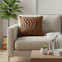 Handcrafted Brown Cushion Cover – 16"x16" | Premium Poly Cotton