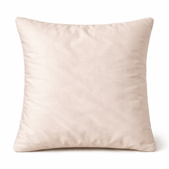 Hand Crafted Cushion Cover – Cream | 16"x16" | Poly Cotton | Textured Panel Design