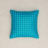 Handcrafted Blue Cushion Cover – 16"x16", Premium Poly Cotton
