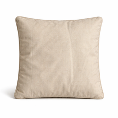 Fabric Crafted Cushion Cover – Beige | 16"x16" | Poly Cotton | Elegant Textured Design