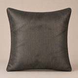 Machine Crafted Brown Cushion Cover – 16"x16" | Geometric Star Patchwork Embroidery | Premium Poly-Cotton Decorative Cushion Cover