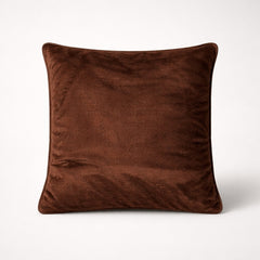 Hand Crafted Cushion Cover – Light Brown | 16"x16" | Poly Chenille-Cotton Fabric | Embellished Wave Design