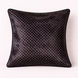 Fabric Crafted Cushion Cover – Black Gold | 12"x12" | Poly Cotton | Luxury Textured Design