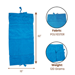 Fabric-Crafted Turquoise Blue Bolster Cover – 15"x32" | Soft Polyester | Drawstring Closure | Durable Everyday Comfort