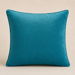 Handcrafted Cushion Cover – Turquoise | 16"x16" | Elegant Embroidered Decorative Cushion Cover