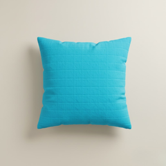 Handcrafted Light Turquoise Cushion Cover – 16"x16", Premium Poly Cotton