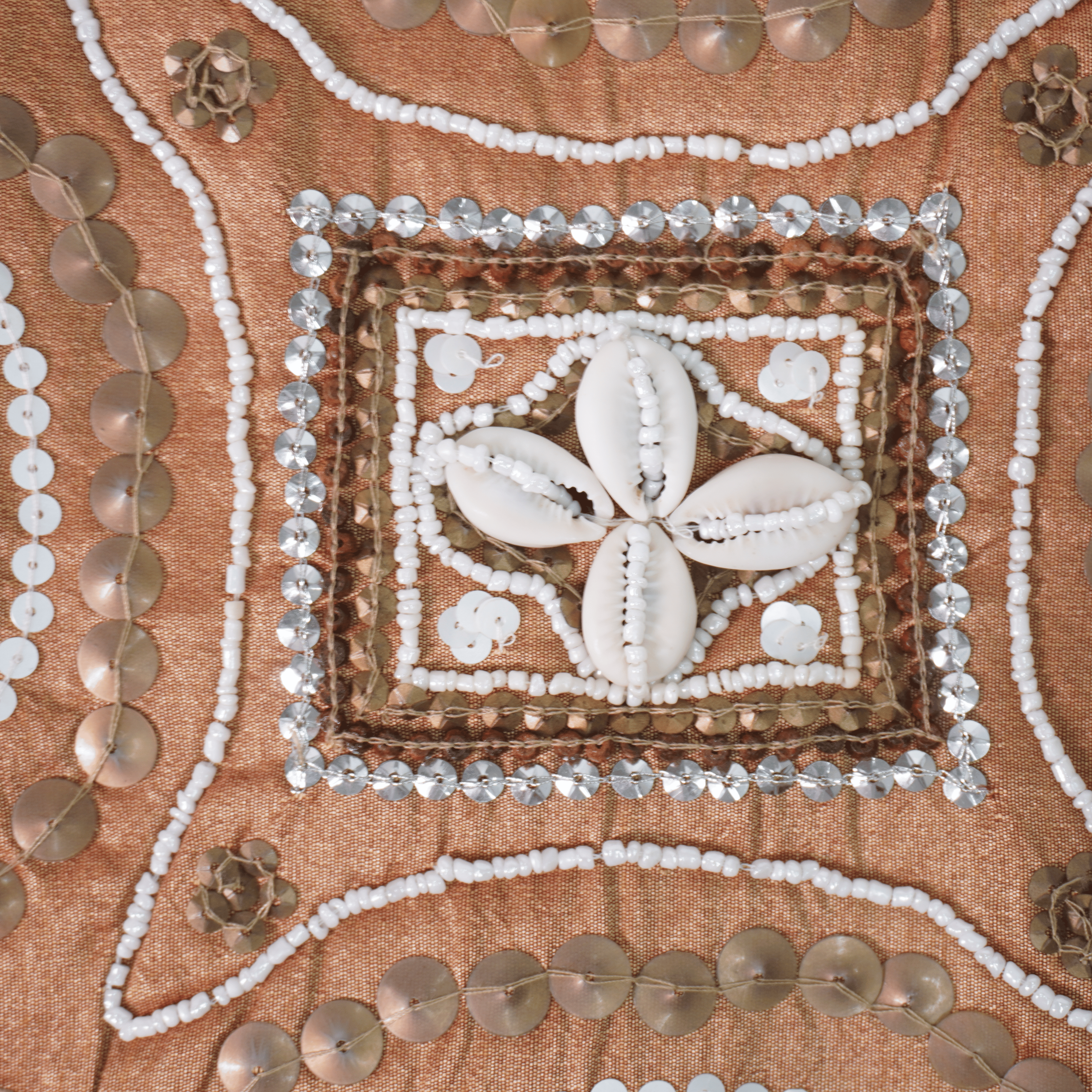 Handcrafted Embroidered Placemat – Bronze, 12"x18"