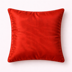 Fabric Crafted Cushion Cover – Coral | 12"x12" | Poly Cotton Foam | Textured Petal Design