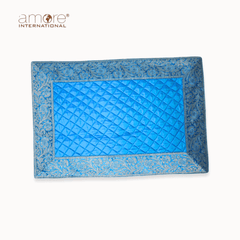 Fabric Crafted Placemat – Turquoise, 13"x19"