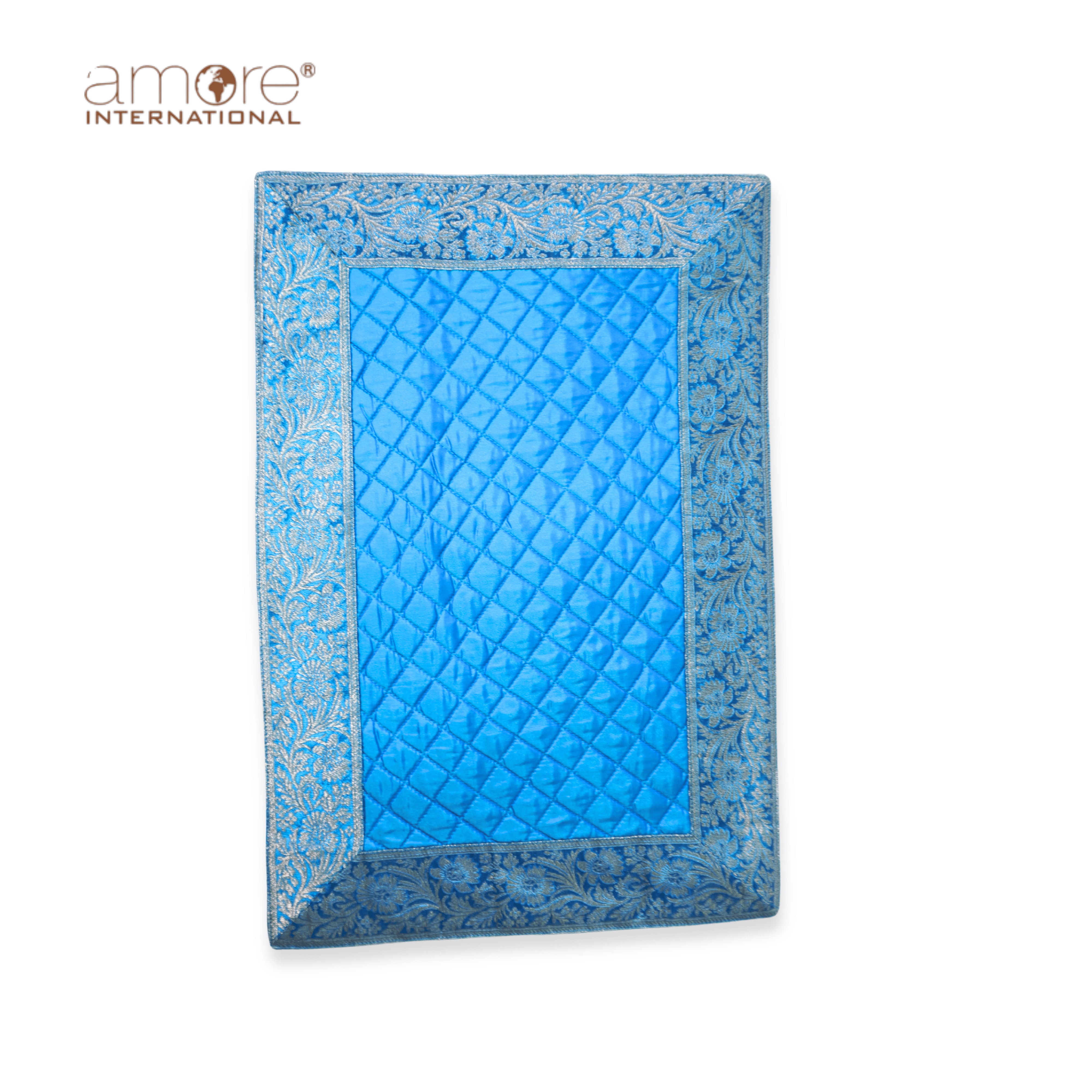Fabric Crafted Placemat – Turquoise, 13"x19"