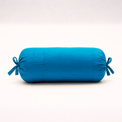 Fabric-Crafted Turquoise Blue Bolster Cover – 15"x32" | Soft Polyester | Drawstring Closure | Durable Everyday Comfort