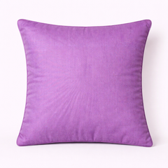 Handcrafted Purple Cushion Cover – 16"x16" | Radiant Eye Motif Embroidered Design | Premium Polyester-Cotton