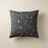 Machine-Crafted Black Cushion Cover – 16"x16", Premium Poly Cotton