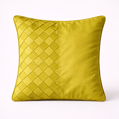 Fabric Crafted Cushion Cover – Parrot Green | 16"x16" | Poly Cotton | Vibrant & Modern Design  Add freshness and vibran