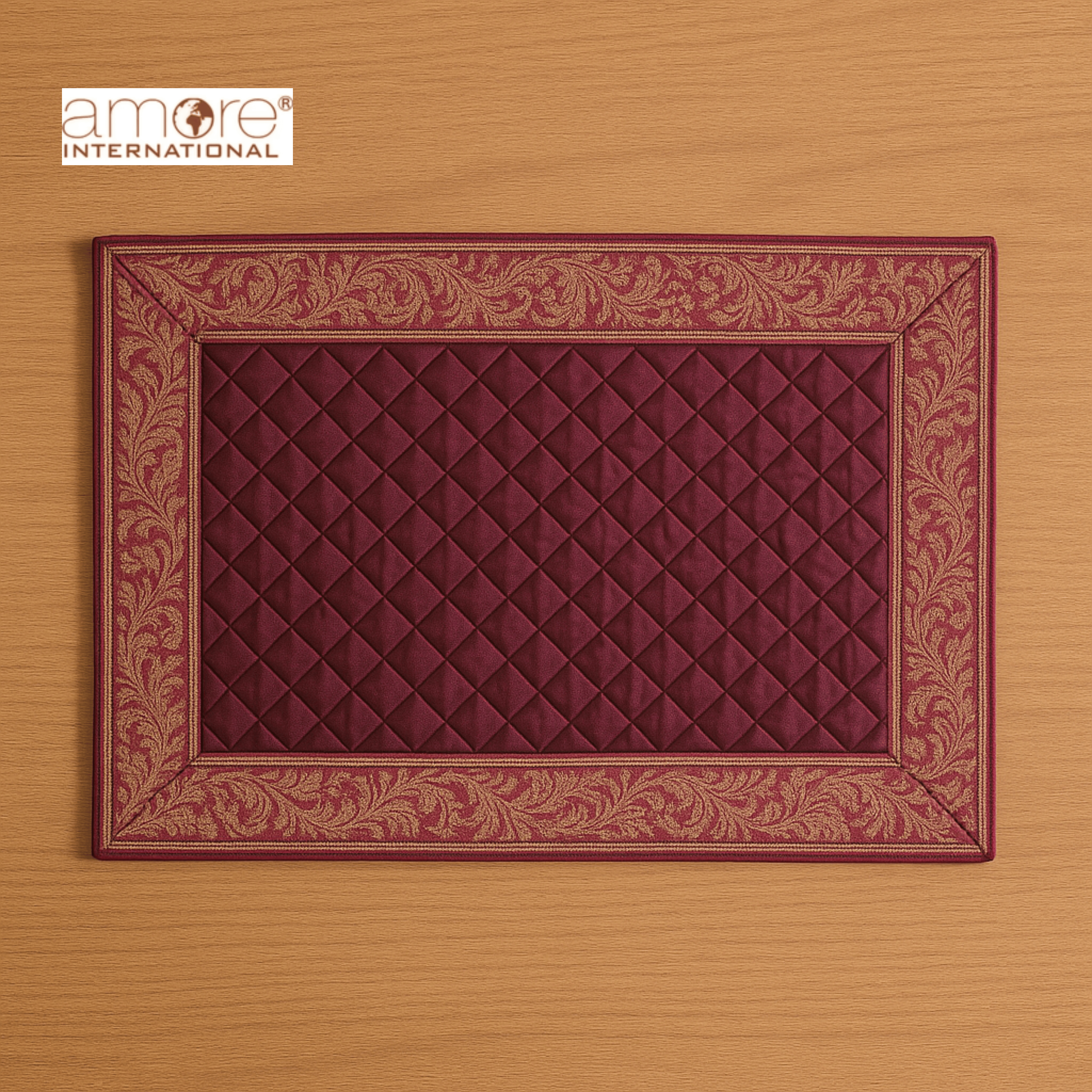 Fabric Crafted Placemat – Maroon, 13"x19"
