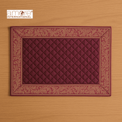 Fabric Crafted Placemat – Maroon, 13"x19"