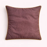 Hand Crafted Cushion Cover – Brown | 16"x16" | Poly Cotton | Floral Embroidered Sequin Design