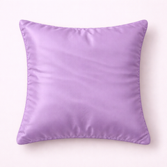 Fabric Crafted Cushion Cover – Purple | 12"x12" | Poly Cotton Foam | Textured Petal Design