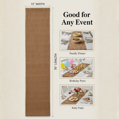 Fabric-Crafted Sand Table Runner – 13"x70", Premium Poly Cotton