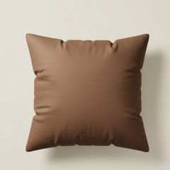 Handcrafted Brown Cushion Cover – 16"x16" | Premium Poly Cotton