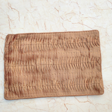 Set of 5, Fabric-Crafted Light Brown Placemat – 13"x19", Premium Poly Cotton