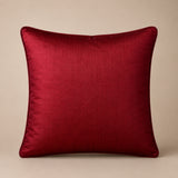 Fabriccrafted Cushion Cover – Maroon | 16"x16" | Floral Embroidered Decorative Cushion Cover