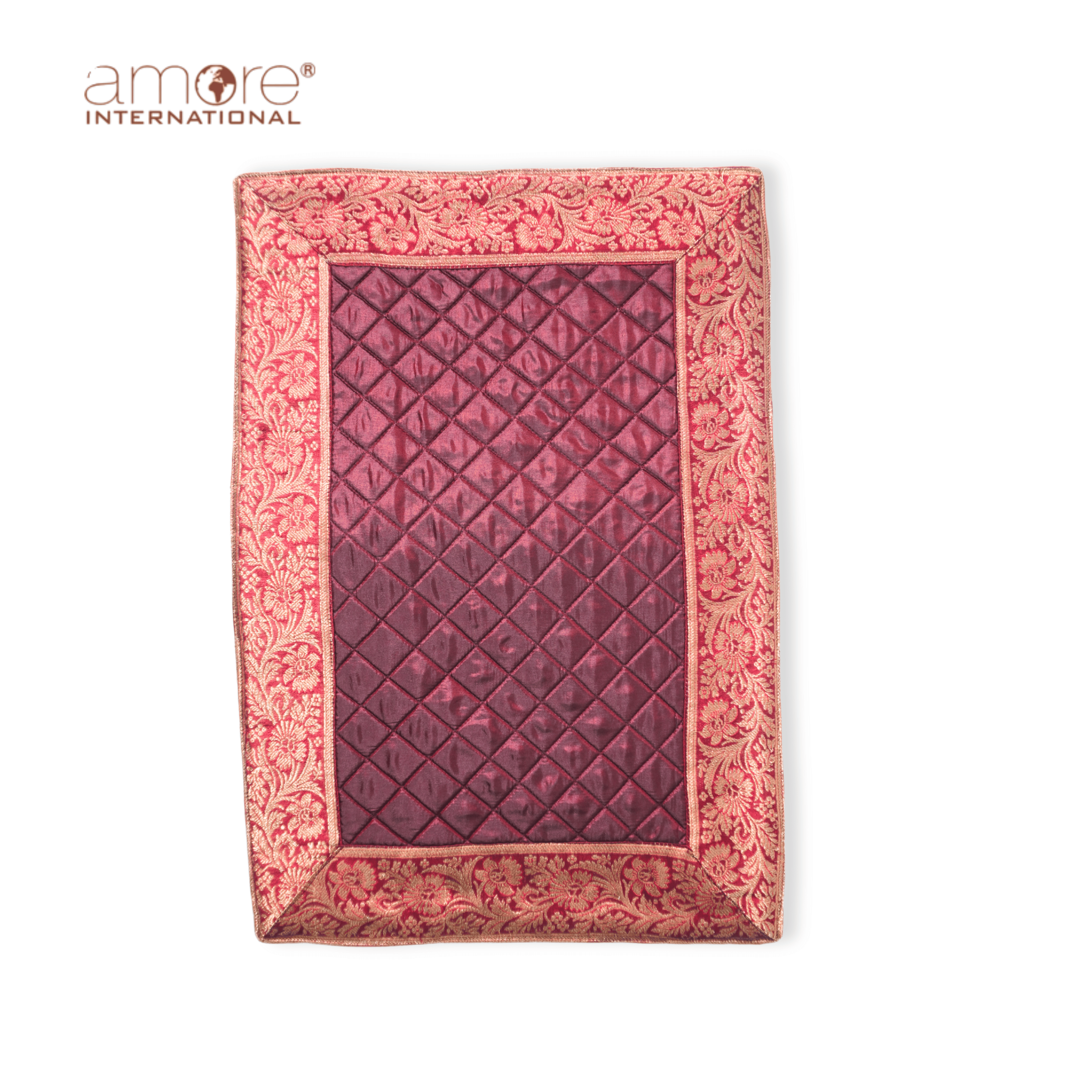 Fabric Crafted Placemat – Maroon, 13"x19"