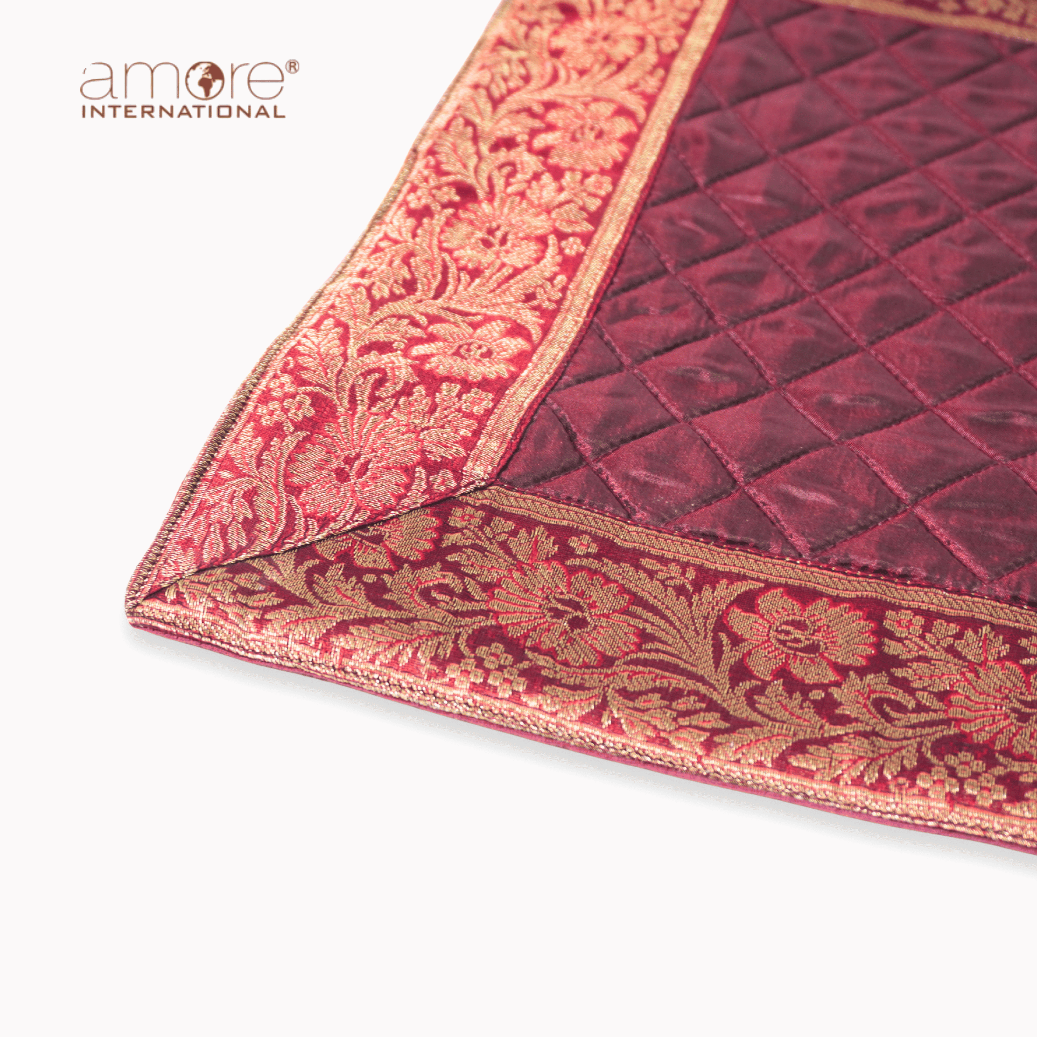 Fabric Crafted Placemat – Maroon, 13"x19"