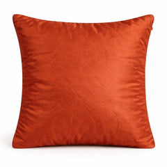 Fabric Crafted Cushion Cover – Burgundy | 16"x16" | Poly Cotton Fabric | Premium Quilted Center with Textured Border