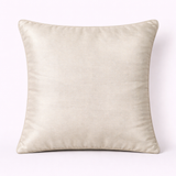 Handcrafted Cream Cushion Cover – 16"x16" | Floral Leaf Embroidered Design | Premium Poly Cotton