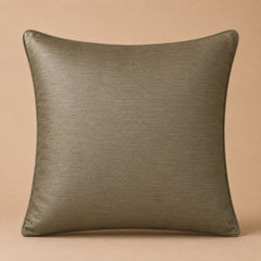 Handcrafted Cushion Cover – Beige | 16"x16" | Elegant Poly Cotton Cushion Cover