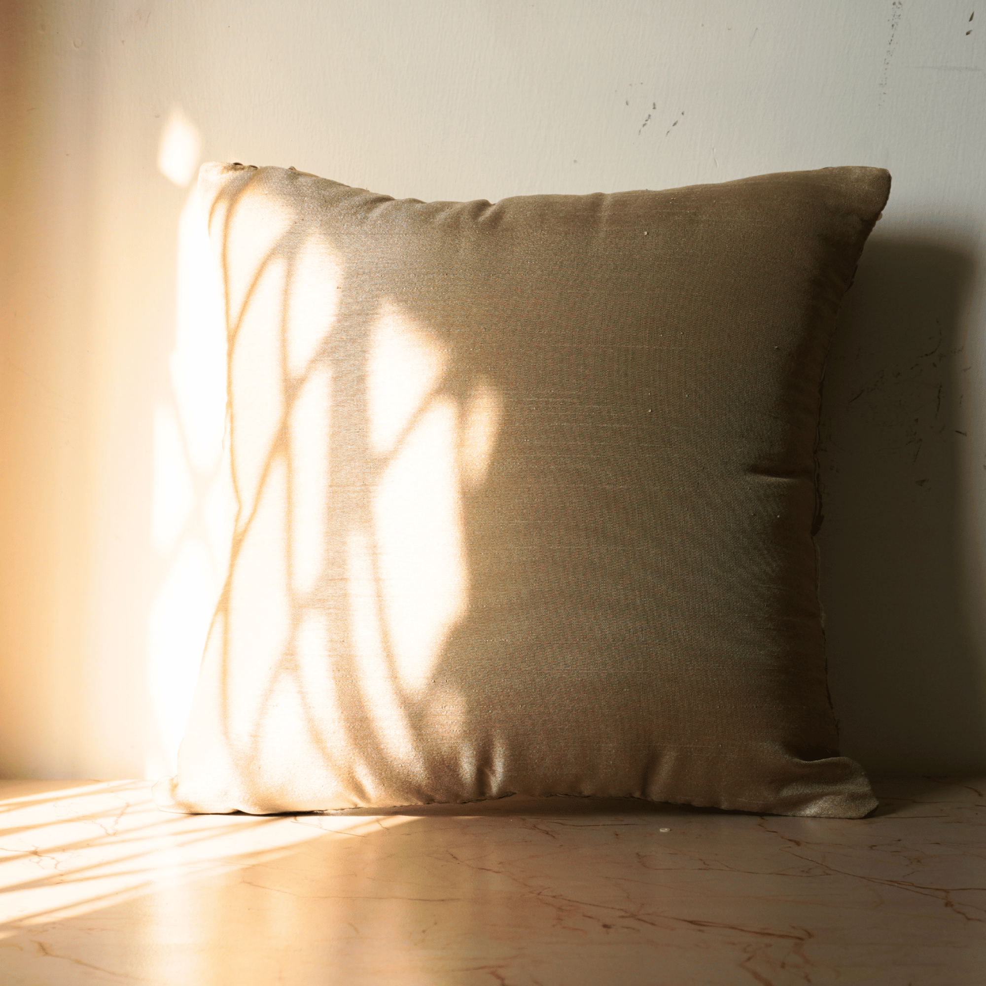 Handcrafted Beige Cushion Cover – 12"x12"