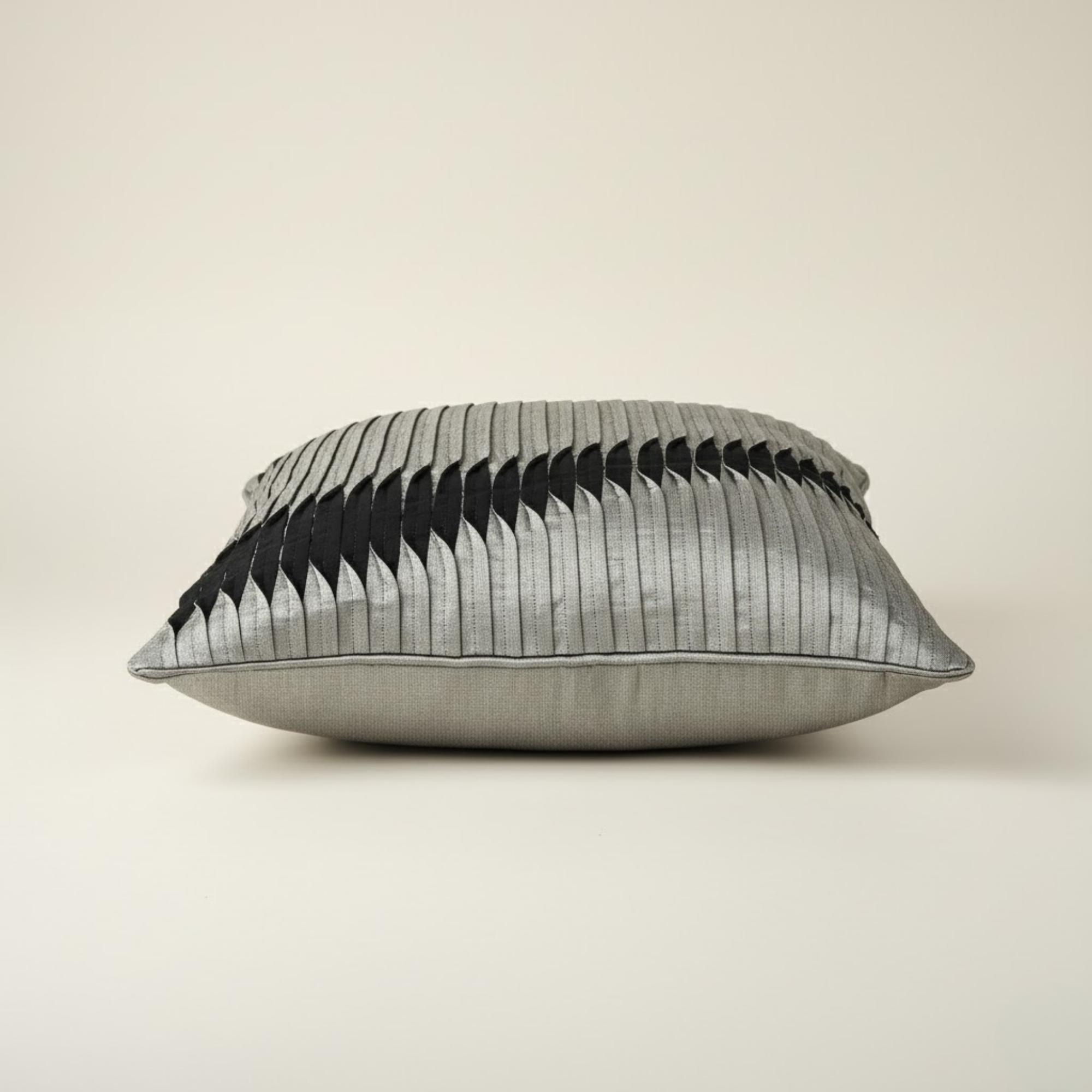 Fabric Crafted Silver Cushion Cover – 16"x16" | Premium Poly Cotton