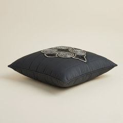 Handcrafted Black Cushion Cover – 16"x16", Premium Poly Cotton