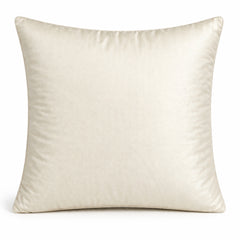 Fabric Crafted Cushion Cover – Cream | 16"x16" | Poly Cotton Fabric | Premium Quilted Center with Elegant Textured Border