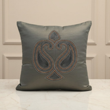 Handcrafted Black Cushion Cover – 16"x16" | Elegant Traditional Embroidery | Premium Poly Cotton