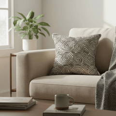Handcrafted White Cushion Cover – 16"x16", Premium Poly Cotton