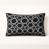 Machine-Crafted Black Bolster Cover – 18"x20" | Poly Cont Fabric | Lightweight & Elegant