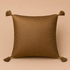 Handcrafted Cushion Cover – Burgundy | 16"x16" | Embroidered Diamond Pattern Decorative Cushion Cover