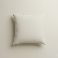 Handcrafted White Cushion Cover – 16"x16", Premium Poly Cotton