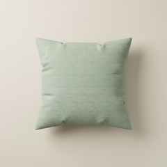 Handcrafted Olive Cushion Cover – 12"x12", Artistic Embroidered Wave Design in Poly Cotton